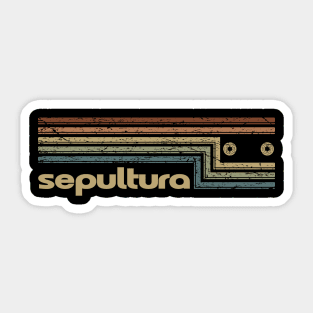 Sepultura Cassette Stripes Sticker
